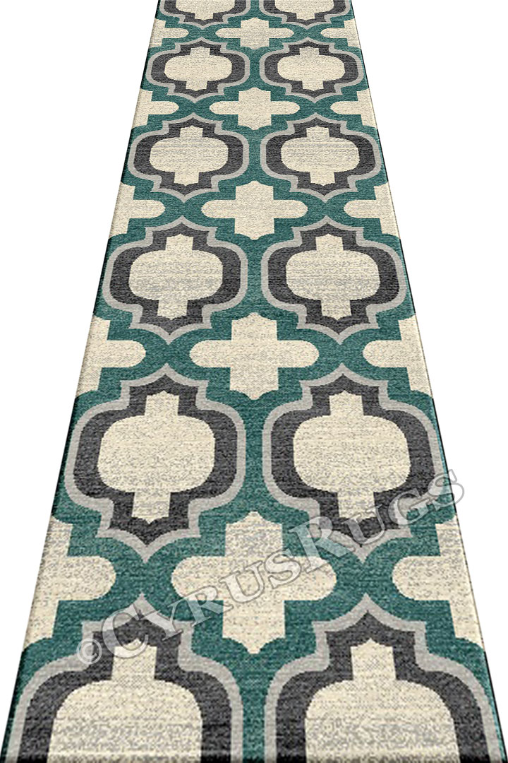 Vintage Hallway Runner Rugs BF254-8494 Turkuaz - Click Image to Close