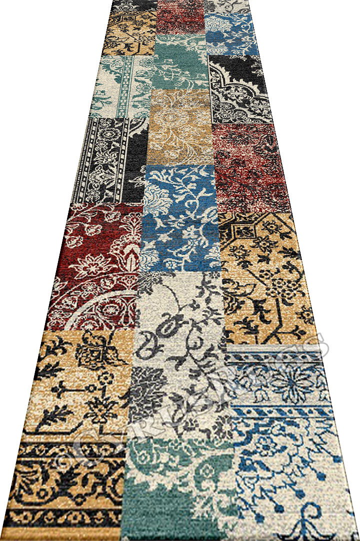 Vintage Hallway Runner Rugs HB127 Multi Multi - Click Image to Close