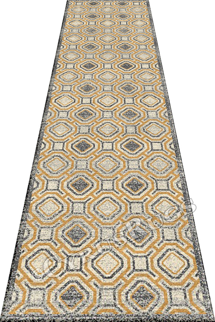 Vintage Hallway Runner Rugs HB282 Cotton Grey EV - Click Image to Close