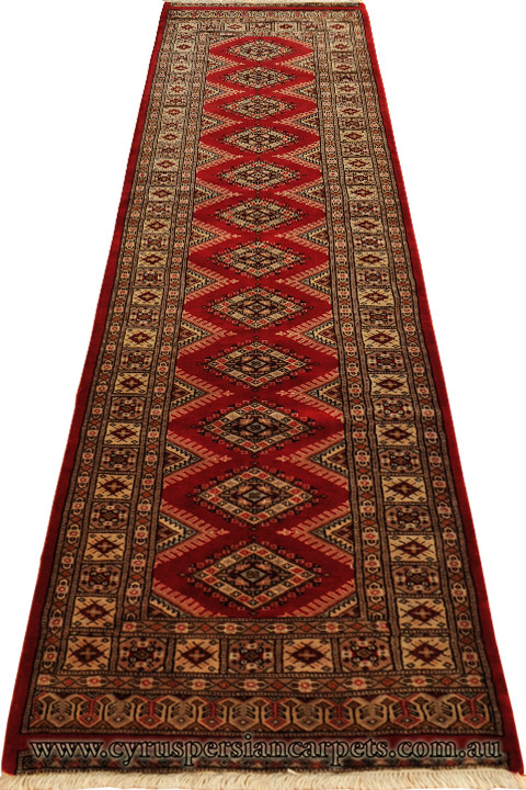 Princess Bokhara Hand Knotted Wool Rug (Size294 x77cm) - Click Image to Close