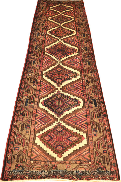Hamedan Hand Knotted Wool Runner (Size 310 x 78cm) - Click Image to Close