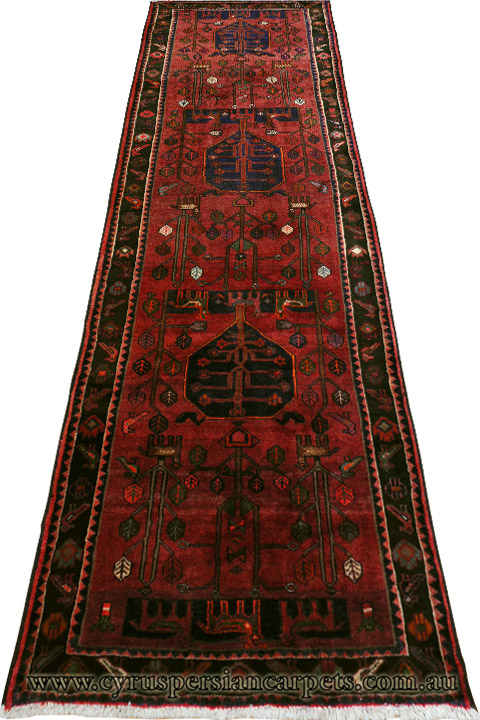 Nahavand Hand Knotted Wool Runner (Size 292 x 104cm) - Click Image to Close