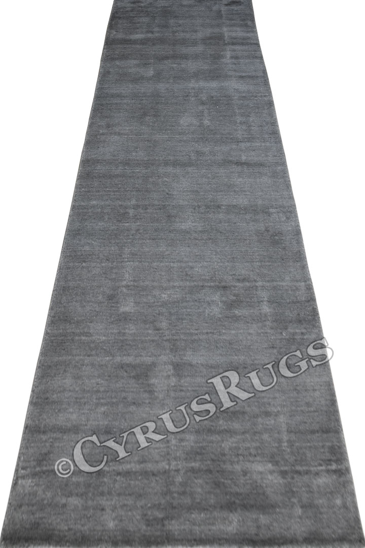 Hamilton Plain Wool Hallway Runner Rugs Plain Grey - Click Image to Close