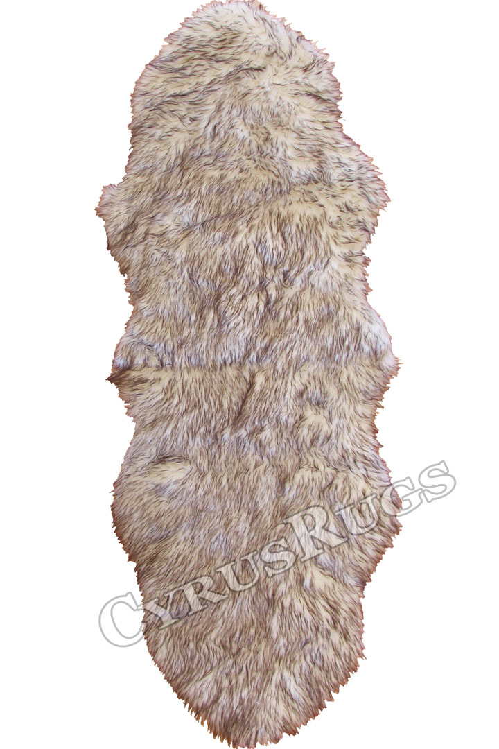 Alaska Faux Sheepskin Shaggy Rugs Grey - Click Image to Close