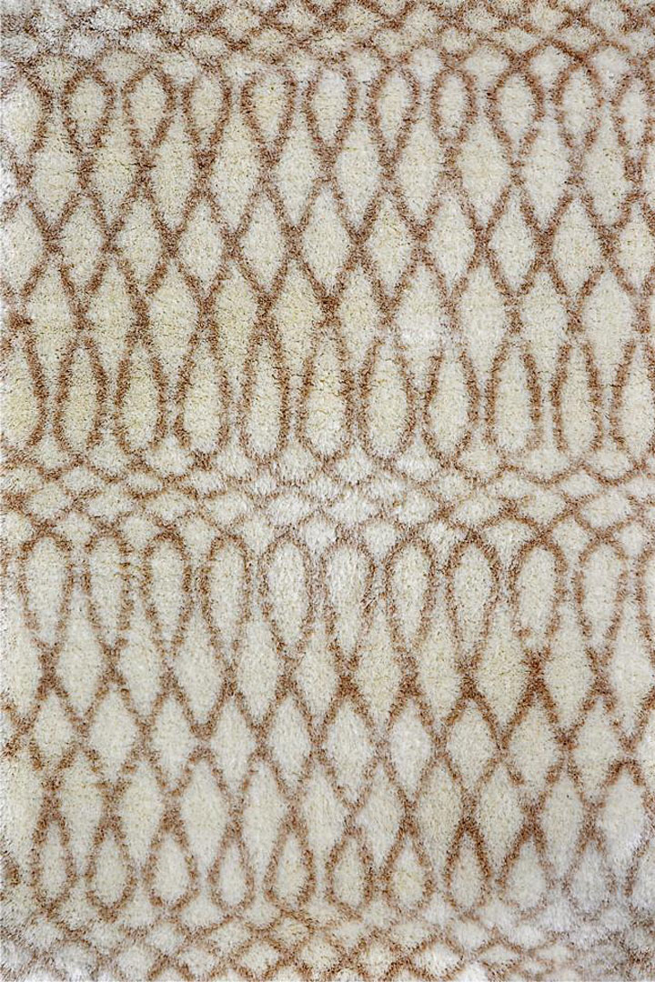 Carlo Abstract Shaggy Rugs 3659A Cream - Click Image to Close