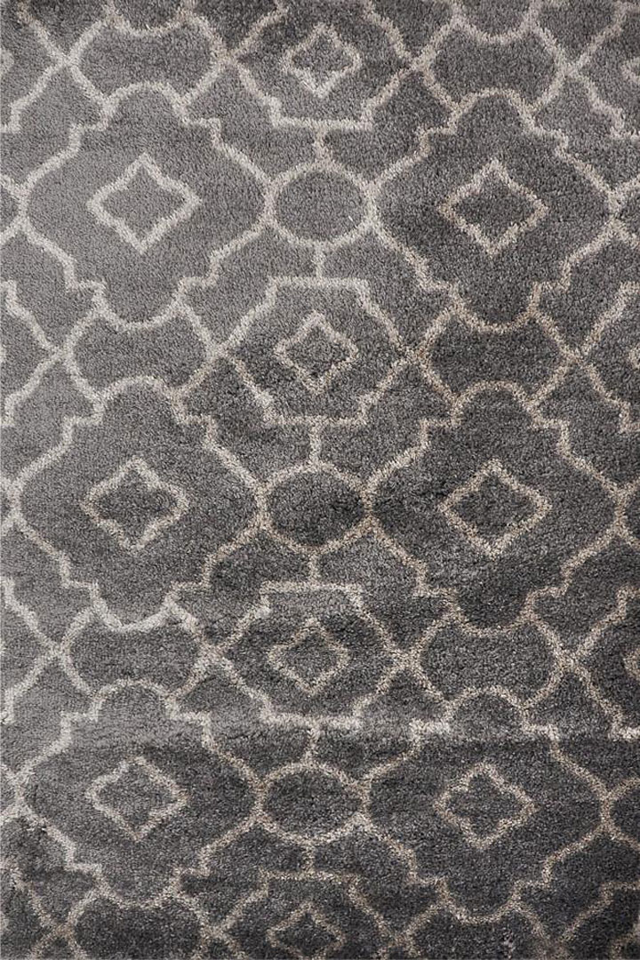 Carlo Abstract Shaggy Rugs 3663A D.Grey - Click Image to Close