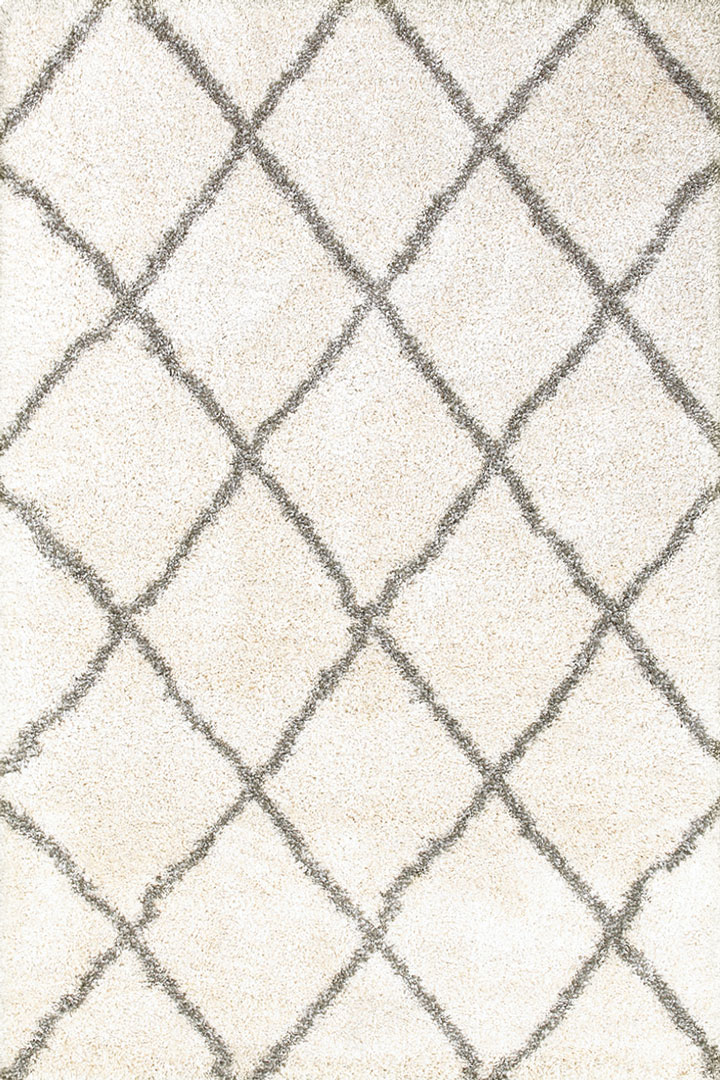 Coco Diamond Pattern Shaggy Rugs 90-W - Click Image to Close