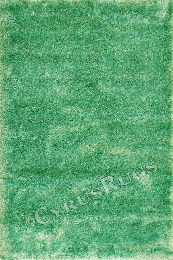 Darwin Plain Shaggy Rug 318 Green Green - Click Image to Close