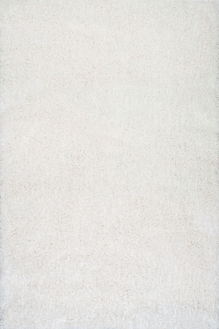 Luxe Plain Shaggy Rugs VIV1F White - Click Image to Close