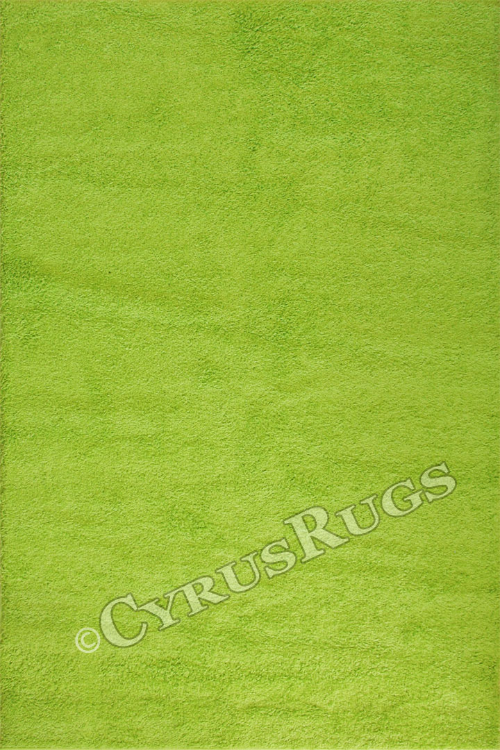 Mystique Plain Shaggy Rugs Green - Click Image to Close