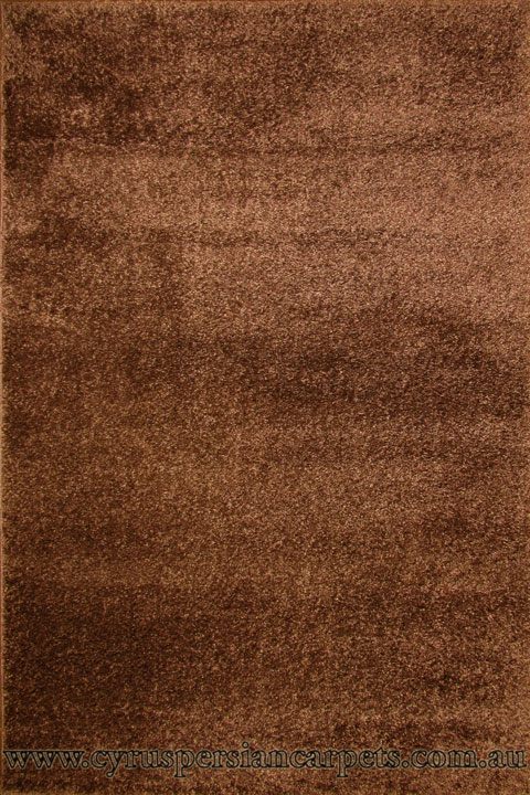 Natura Plain Shaggy Rug 7000 Brown - Click Image to Close