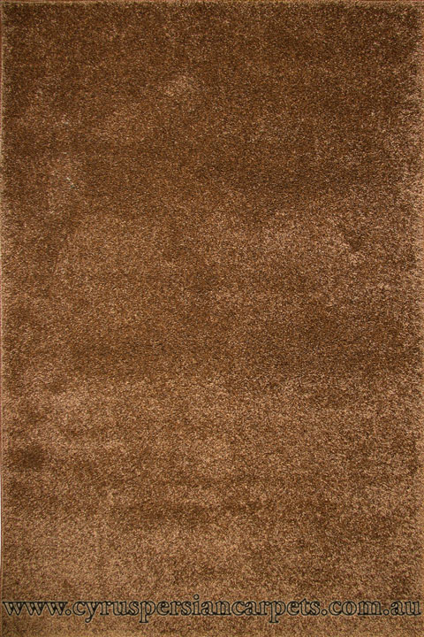 Natura Plain Shaggy Rug 7000 Light Brown - Click Image to Close