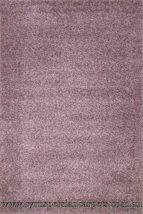 Natura Plain Shaggy Rug 7000 Lilac - Click Image to Close