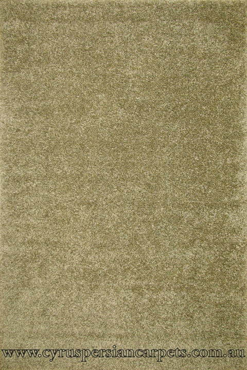 Natura Plain Shaggy Rug 7000 Sage Green - Click Image to Close
