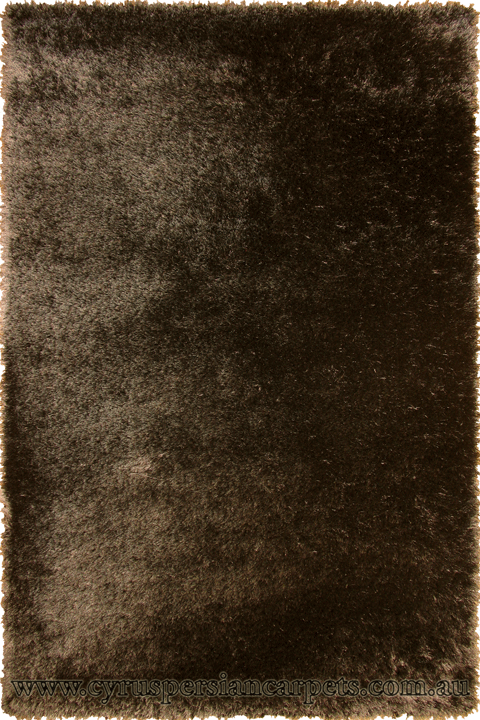 Plush Plain Shaggy Rug 3DS22 P. Black P. Black - Click Image to Close