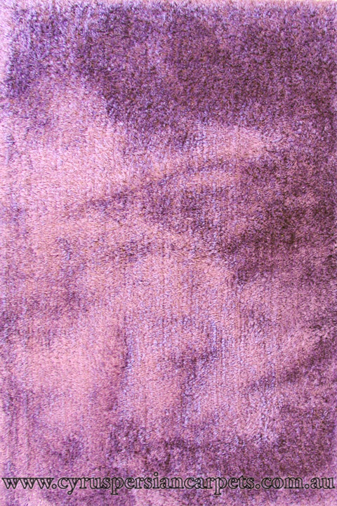 Shell Plain Shaggy Rug 366 Purple - Click Image to Close