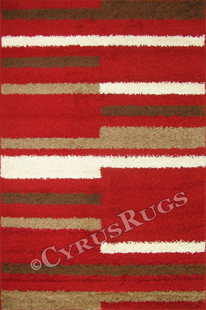 Stella Geometric Shaggy Rug 174A-BRD-BRD - Click Image to Close