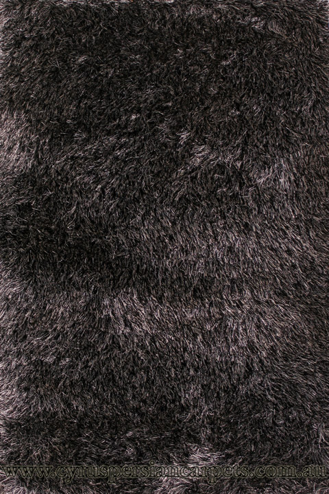 Sun Plain Shaggy Rug 551 Black - Click Image to Close
