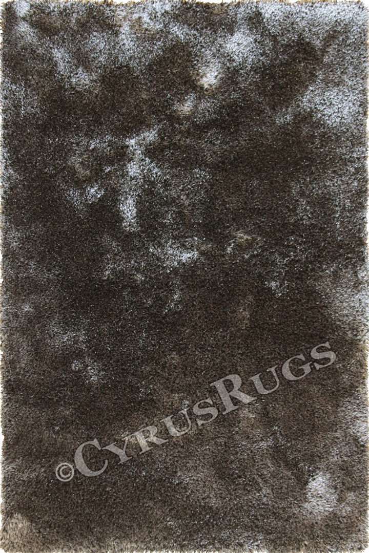 Venice Plain Shaggy Rug Ice 07 Black - Click Image to Close