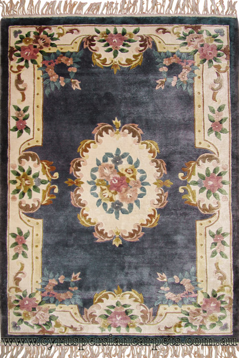 Chinese Art Floral Hand Knotted Silky Rug - Click Image to Close