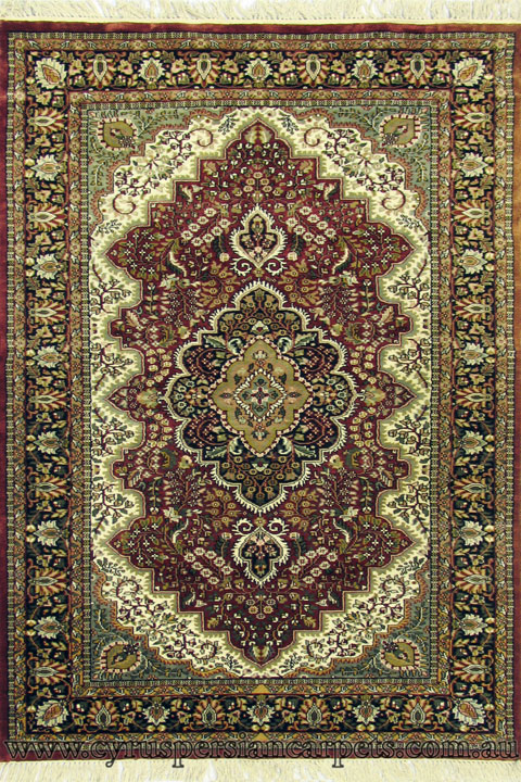 Jammu Medallion Hand Knotted Silky Rug - Click Image to Close