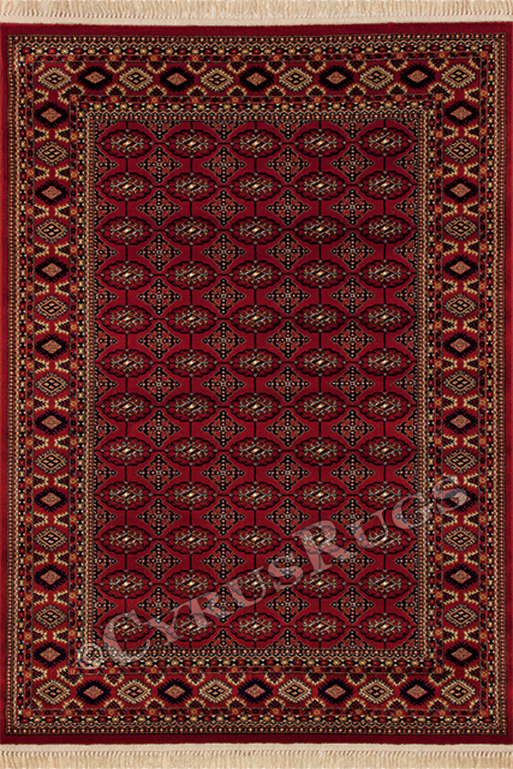 Afghan Traditional Geometric Rugs 344 Red - Click Image to Close