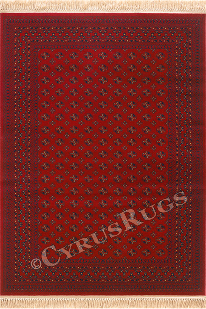 Afghan Traditional Geometric Rugs 525 Red - Click Image to Close