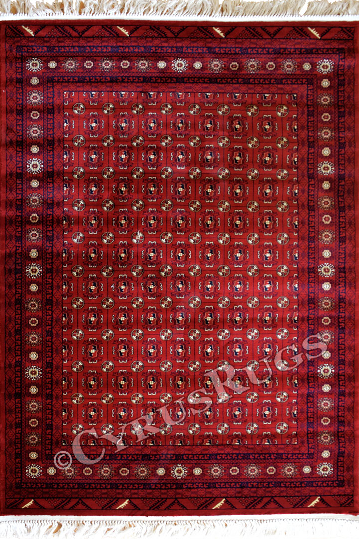 Afghan Traditional Geometric Rugs 5671 Red - Click Image to Close