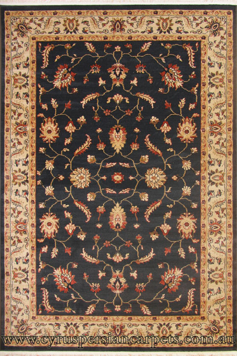 Dallas Traditional Floral Rug 7982D D. Grey Cream - Click Image to Close