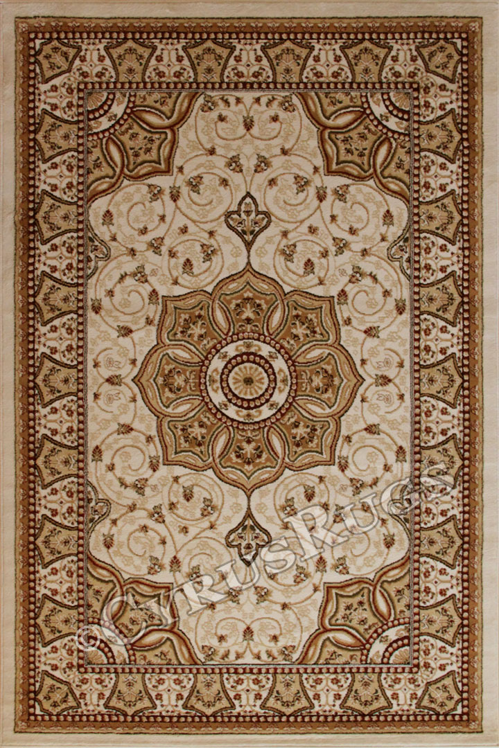Minnesota Traditional Medallion Rug 3005A Cream Cream - Click Image to Close