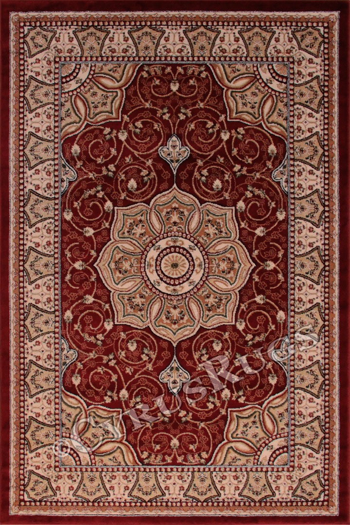 Minnesota Traditional Medallion Rug 3005A Red Cream - Click Image to Close