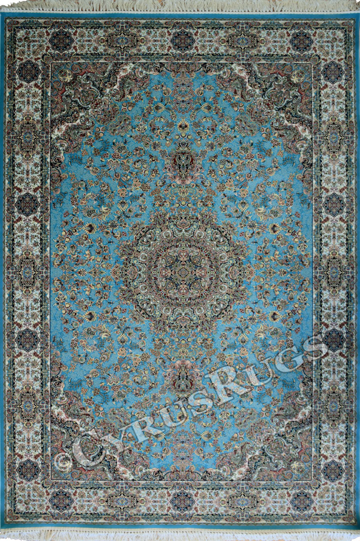 Persico Traditional Medallion Rugs 802001 Blue - Click Image to Close