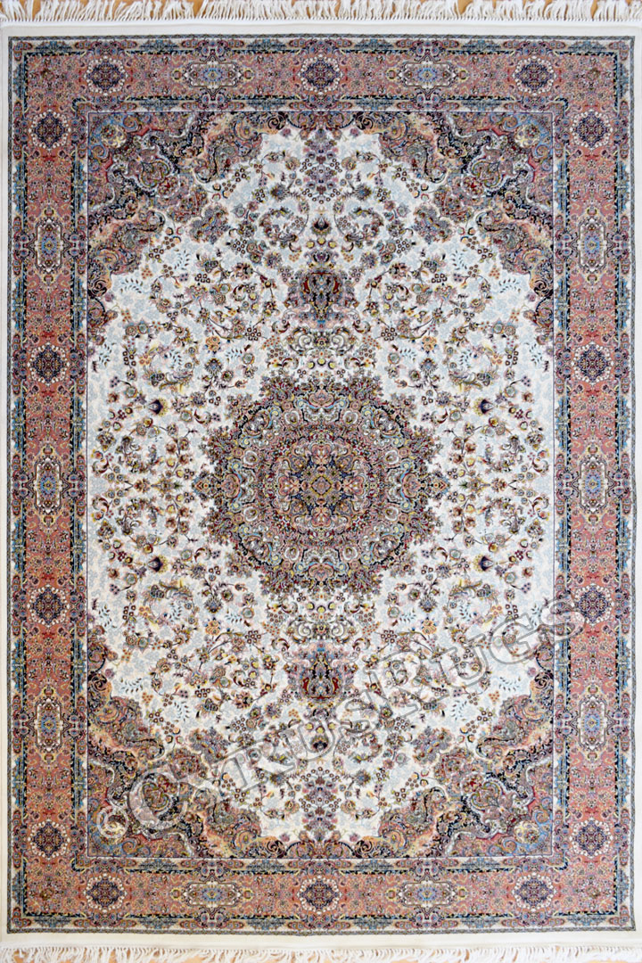 Persico Traditional Medallion Rugs 802001 Cream - Click Image to Close