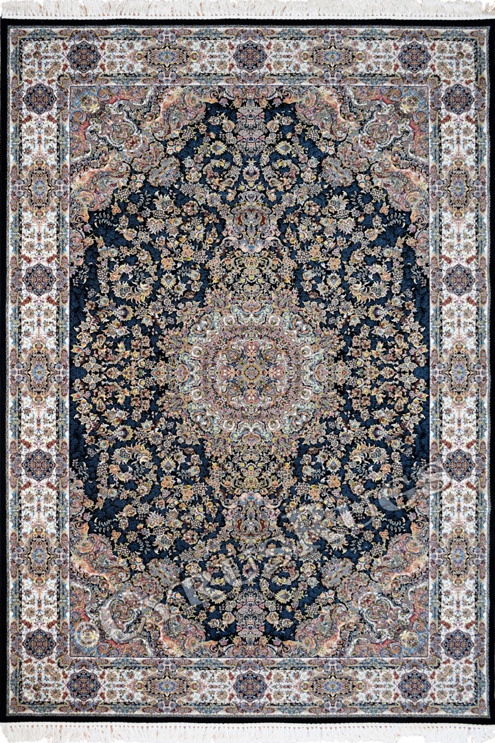 Persico Traditional Medallion Rugs 802001 D. Blue - Click Image to Close