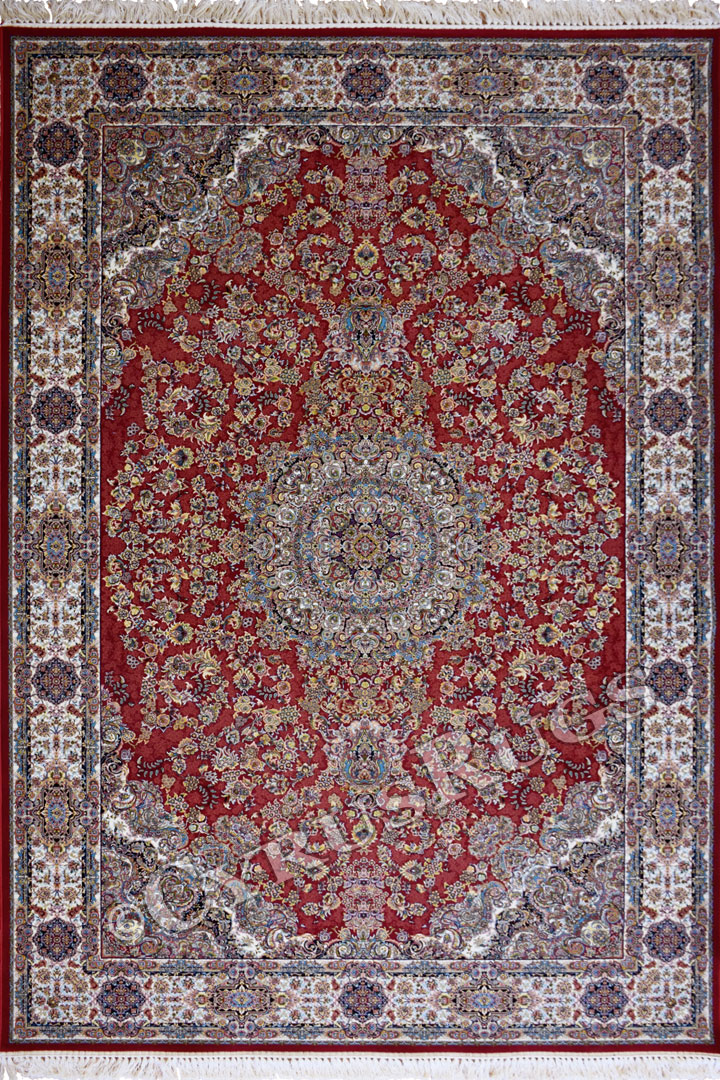 Persico Traditional Medallion Rugs 802001 Madder - Click Image to Close