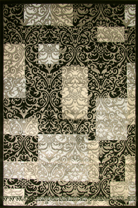 Royal Traditional Floral Rug 7295A Black - Click Image to Close
