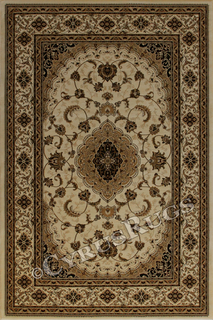 San Diego Traditional Medallion Rugs 2222A Cream Cream - Click Image to Close