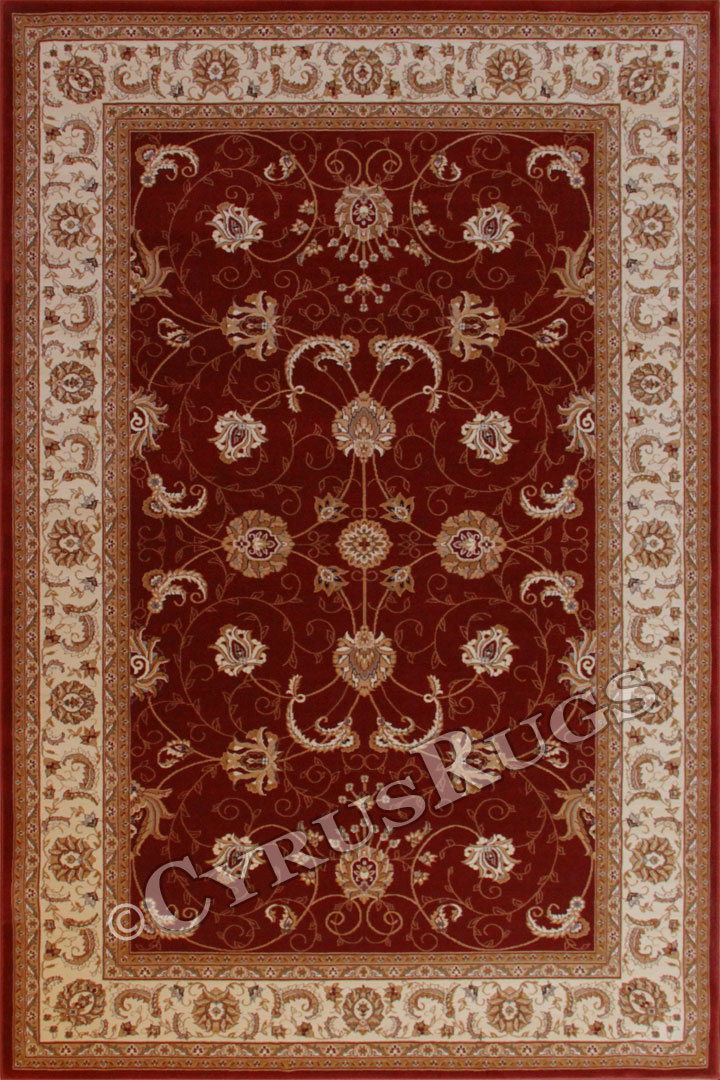 San Diego Traditional Oriental Rugs 2117A Red Cream - Click Image to Close
