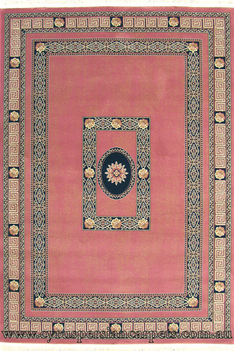 Super Istanbul Traditional Medallion Rug Elmas Pink - Click Image to Close