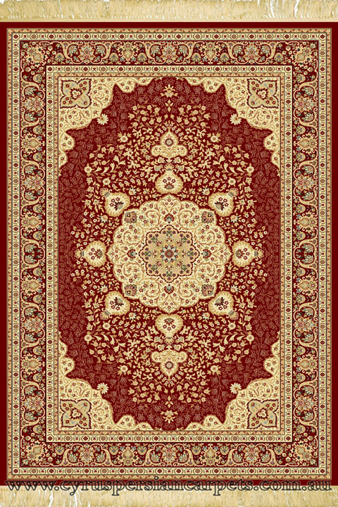 Sydney Traditional Medallion Rugs 7014A Bordeaux Bordeaux - Click Image to Close