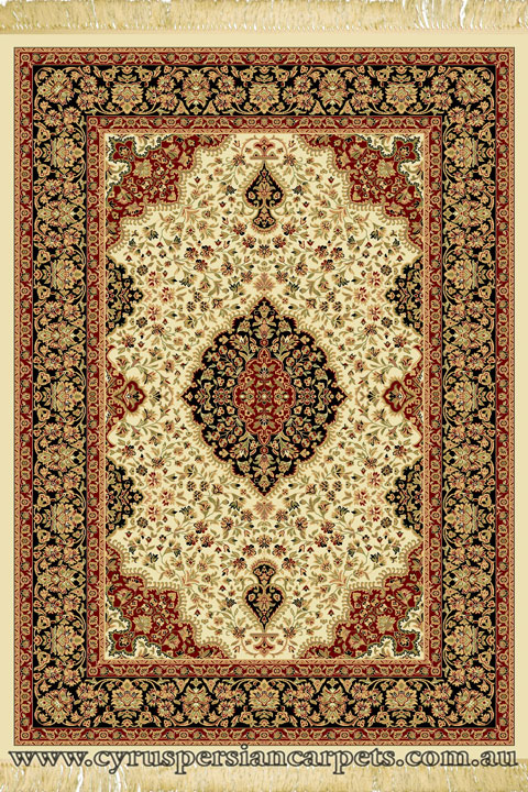 Sydney Contemporary Rugs 7020A Cream Black - Click Image to Close