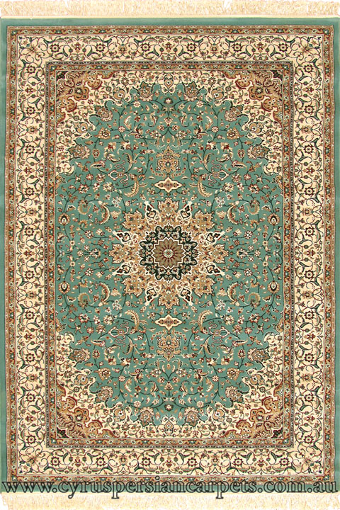 Tehran Traditional Medallion Rug 750201 Blue - Click Image to Close