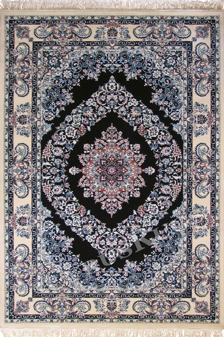 Tehran Traditional Medallion Rug 75372 D. Blue - Click Image to Close