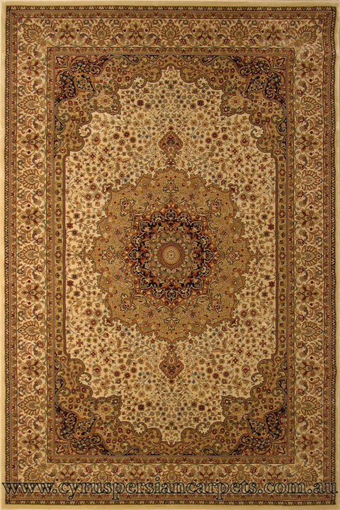 Venetian Traditional Floral Medallion Rug 8582A Cream - Click Image to Close