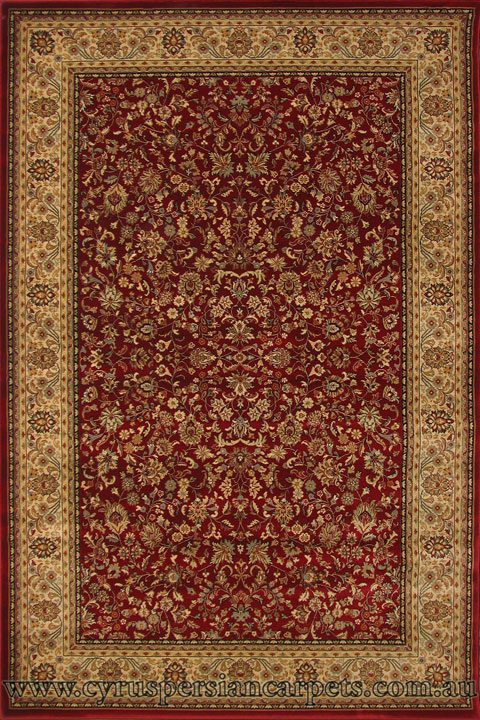 Venetian Traditional Oriental Floral Rug 8595A Red - Click Image to Close