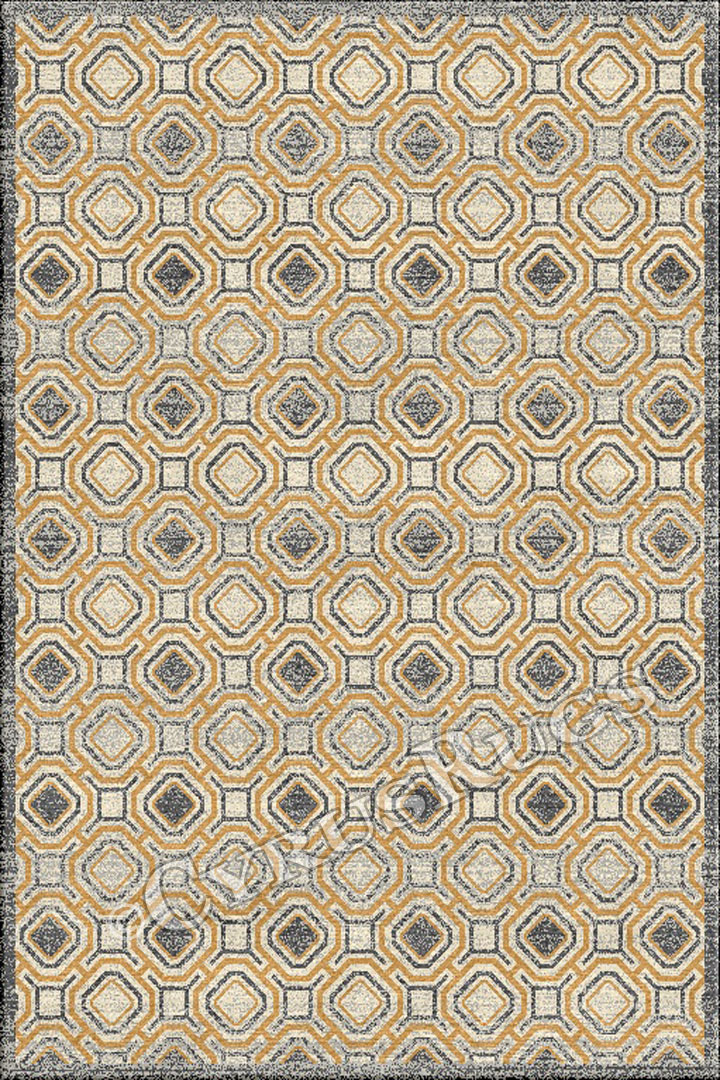 Vintage Geometric Modern Rugs HB282 Cotton Grey EV - Click Image to Close