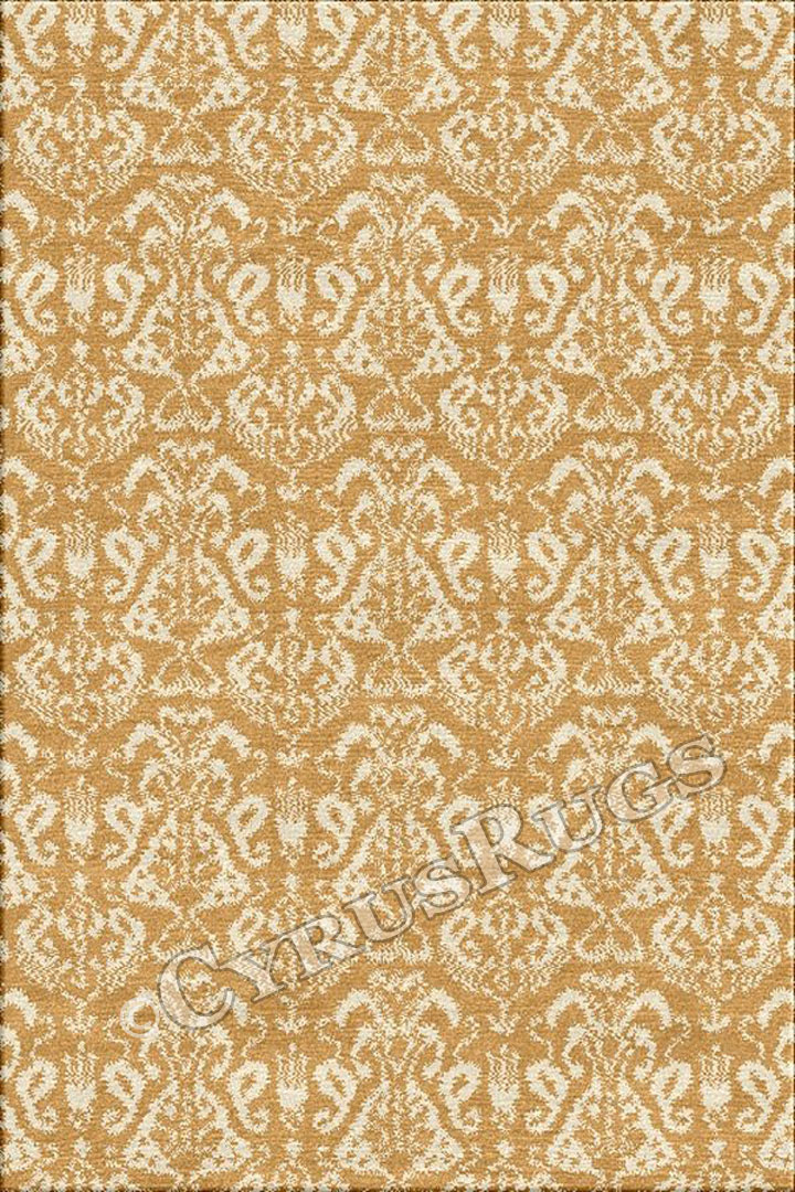 Vintage Abstract Modern Rugs HB292 Yellow Cotton - Click Image to Close