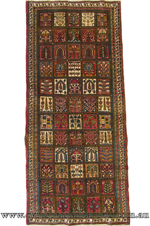 Bakhtiari Hand Knotted Wool Rug (Size 298 x 155cm) - Click Image to Close