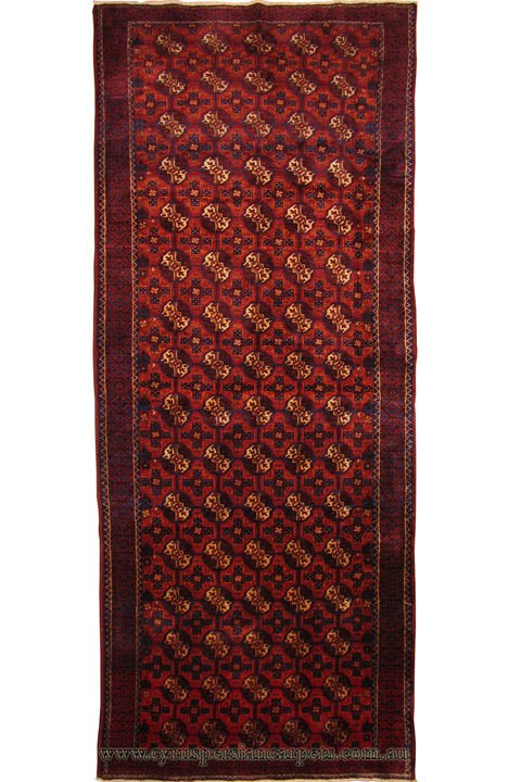 Baluch Hand Knotted Wool Rug (Size 325 x 140cm) - Click Image to Close