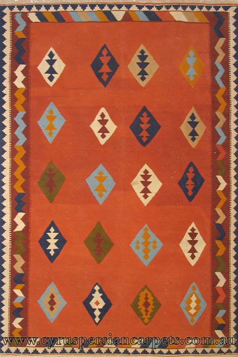 Persian Hand Woven Wool Kilim (Size 288 x 169cm) - Click Image to Close